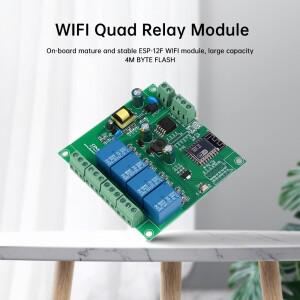 릴레이 모듈 WiFi 4채널 ESP8266 개발 보드 전압 모니터링 무선 제어용 산업용 부품 DC7-30V5V