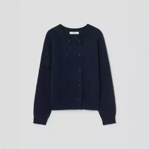 에잇세컨즈 여성 더블 버튼 카디건 솔리드 네이비 35625ASM1R 239785