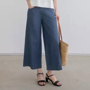 엄마옷  삼색패치절개데님팬츠 여성 데일리 청바지 -RPN2605042-