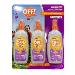코스트코 OFF 오프 키즈 모기진드기 기피제 미스트 177ml x 3 과일향