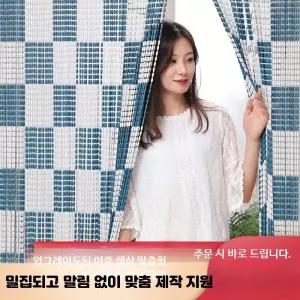 크리스탈 비즈발 문발 실커튼 세트