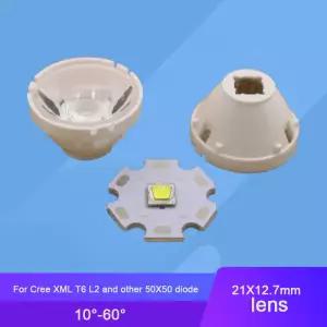 Cree XML T6 L2 X50 5050 다이오드 LED 렌즈 21mm 거치대 5 개