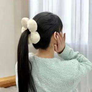 헤어밴드 꽃 대왕 포니테일 리본머리끈 장식 고무줄