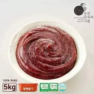 순창 문옥례 식품전통 찹쌀 고추장 5kg 밀폐용기 100%국내산