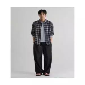 에잇세컨즈 시어 체크 셔츠 - 네이비 반팔, 에잇세컨즈남성반팔, 에잇세컨즈남자청바지, 에잇세컨즈티셔츠,