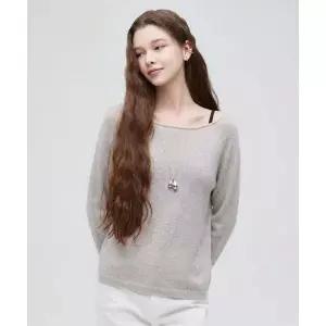 로엠 린넨라이크 크롭 니트(LIGHT GRAY) RMKAG25NT1