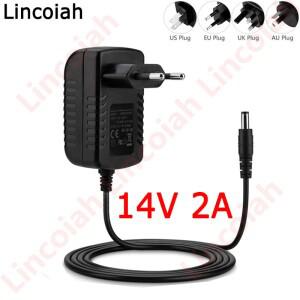 14V2A AC 100V-240V 변환기 어댑터 DC 2A 2000mA 28W 전원 공급 장치 V 볼트 EU/US/UK/AU 플러그 5.5mm x 2