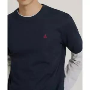 빈폴 BEANPOLE MEN Essential 라운드 반소매 티셔츠 - 네이비 BC6242E72R 162354