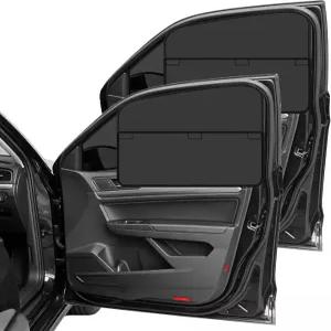 UNLRAE 자동차 창문 그늘막 액세서리 탈착식 마그네틱 열 보호 선블럭 대부분의 트럭 세단 SUV 2PCS 전면