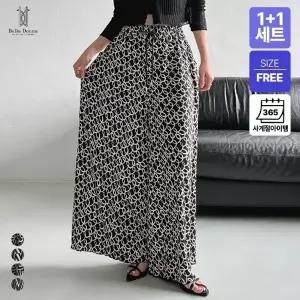 1 1  여성 냉장고 밴딩 큐롯 팬츠 나염 와이드 치마바지 바캉스룩 BLN26_P289s2_2