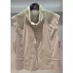 데상트골프 아크먼트 여성 하이넥 우븐 베스트 DR11WFWV23 BEIGE