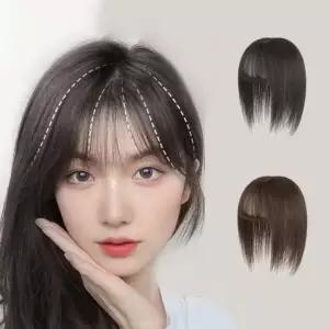 키밍 인모 여자 정수리가발 부분가발 앞머리 2컬러 인모가발