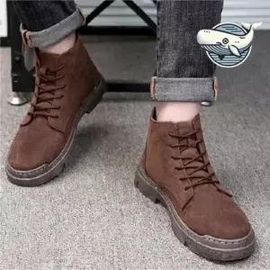 남성키높이워커 남성 겨울 방한 스웨이드 워커 부츠 기모 안감