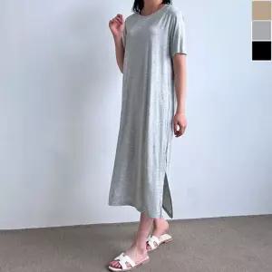 친절한탄씨 심플 무지 롱원피스 1P 데일리 편안한 여름 치마 데일리치마 여름치마 여름롱원피스