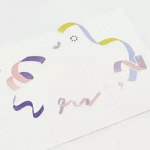 [하프클럽/알티피아]반짝이 ZF 축하리본 스티커