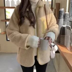 친절한탄씨 남여공용 겨울 리버시블 양털후리스 커플 뽀글이자켓 뽀글이자켓 털자켓 털점퍼