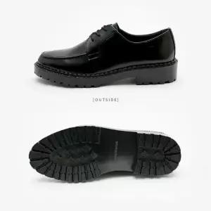 T45 캐주얼 블랙 남성로퍼 4cm 굽 남자구두 데일리코디