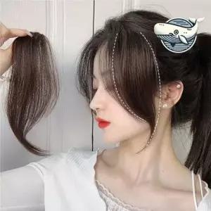인모헤어피스 자연스러운 스타일 사이드뱅 인모 앞머리 가발
