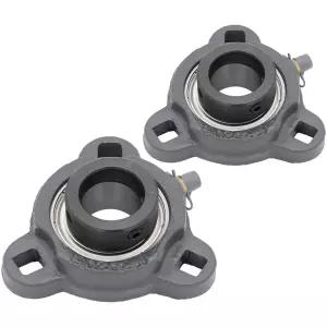 2팩 SATRD205-16 - 3볼트 플랜지 마운트 볼 베어링 유닛 인서트 SA205-16 주철 하우징 TRD205 보어 샤프트