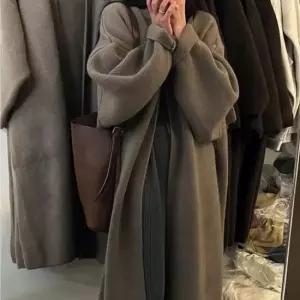 겨울가디건 여성 루즈핏 롱 니트 가디건 봄 가을 간절기 아우터