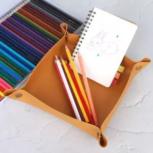 보관함 BM81UY45 데스크 소품정리 가죽 트레이 옐로우 대