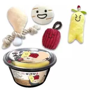 [반려] 강아지 바스락 삑삑이 삼계탕 장난감 1P 노즈워크