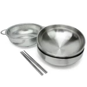 가벼운면기 스텐냉면그릇 비빔밥그릇 세트 냉면그릇 냉면기