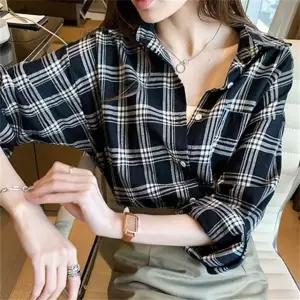 고품질 2컬러 여성포켓체크셔츠 데일리 가벼운 난방 (WB09B36)