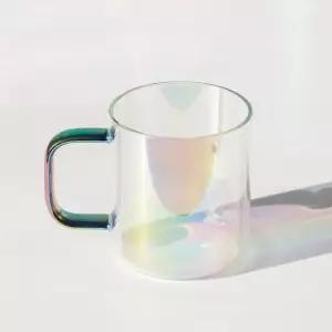 고품질 컬러핸들 오로라 내열 유리컵 360ml 2color 홈카페 (WBB3EB4)