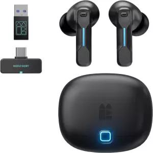 마이크가 장착된 미들 래빗 SW5 무선 게이밍 이어버드 PC PS5 데스크톱 VR 컴퓨터 헤드폰 2.4G 동글 및