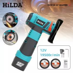 그라인더날 절단석 HILDA 3인치 미니 앵글 그라인더 12v 다이아몬드 연마 연삭 무선 전동 공구 충전식