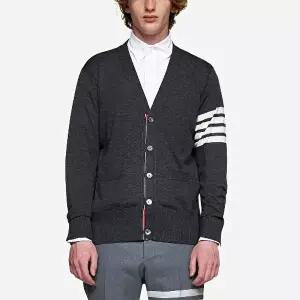 [톰브라운][THOM BROWNE] 메리노울 클래식 브이넥 가디건 MKC002A Y1014 022