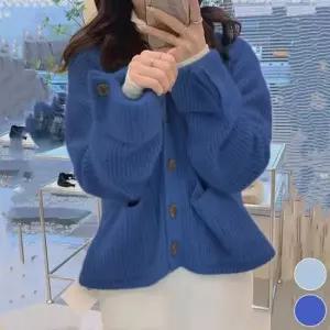 니트가디건 여자 V넥 포켓 가디건 루즈핏 니트 간절기 아우터
