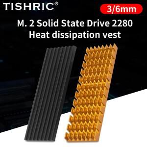 TISHRIC 라디에이터 알루미늄 합금 M.2 솔리드 범용 방열판 냉각 2280 NVME NGFF 스테이트 디스크용 3/6mm