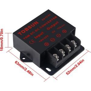 DC 전압 변환기 레귤레이터 12V/24V를 5V 15A 75W로 변환하는 전력 버크 트랜스포머