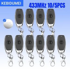 KEBIDUMEI 10/5pcs 433M 호환HZ 무선 원격 제어 1Key 차고 문 EV1527 학습 코드 DC 6V 범용 자동차 경보 시