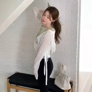 [코코블랑] 시에 랩 후드 가디건