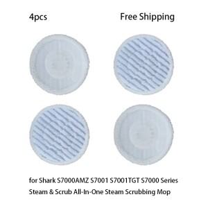 상어 S7000AMZ S7001 스팀 및 스크럽 올인원 스크러빙  패드 용 4pcs 청소기 부품