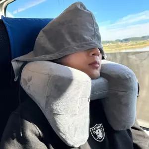 휴대용 여행용 기내용 차량용 에어 목베개 쿠션 H형 여행용목배개 (WD5F685)
