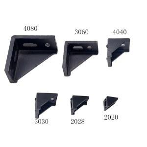 5pcs/10pcs 3030 코너 브래킷 피팅 블랙 앵글 알루미늄 커넥터 3060 4040 4080 산업용 프로파일