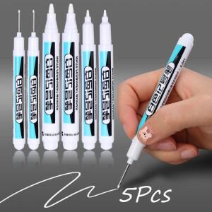 3Pcs 유성 화이트 마커 펜 낙서 방수 영구 젤 연필 타이어 노트북 유리 그림 0.7mm 1mm
