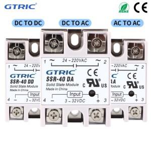 GTRIC 솔리드 스테이트 릴레이 SSR-25DA DC-AC 입력 3-32VDC 출력 24-480VAC 단상 모듈