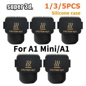 Bambu Lab A1 미니 케이스 용 1/3/5Pcs 실리콘 양말 3D 프린터 가열 블록 슬리브 핫 엔드 단열 커버