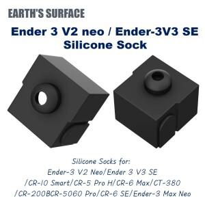 ES-3D 프린터 부품 히터 블록 실리콘 커버 Ender 3 V2 neo / Ender-3V3 SE 압출기 보호 양말
