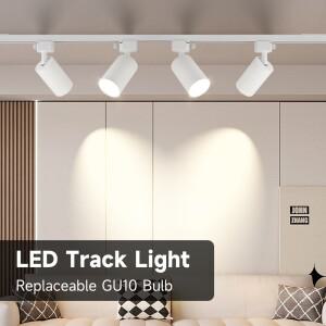 GU10 트랙 조명 LED 천장 스팟 110V 220V 풀세트 스포트라이트 실내 레일 (거실 주방 천장등)