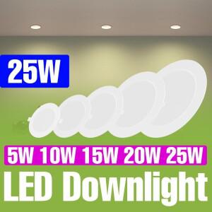 LED 통 매입형 라운드 천장 조명 실내 스포트 라이트 5W 10W 20W 홈 거실 침실 6000K  흰색 AC220V