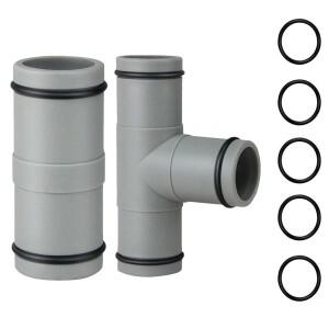 풀 호스 커넥터 지상 수영장 위의 고무 O-링 32mm 교체 용 양방향 커플 링 가제트