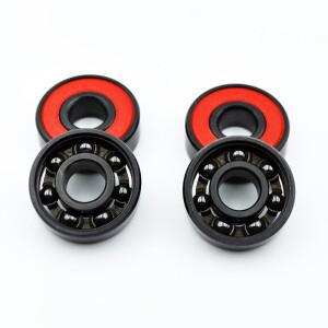 ABEC-11 고속 롤러 스케이트 보드 휠 미니어처 베어링 하이브리드 블랙 세라믹 볼 608 2RS 8x22x7mm 4 개