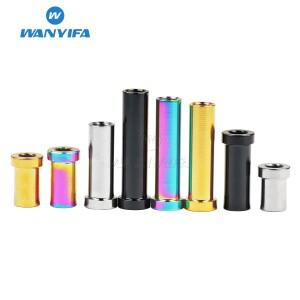 Wanyifa M6 티타늄 너트 전체 길이 13/15/17/21/23/25/31.5/33/35/37mm 도로 자전거 브레이크 캘리퍼스 C