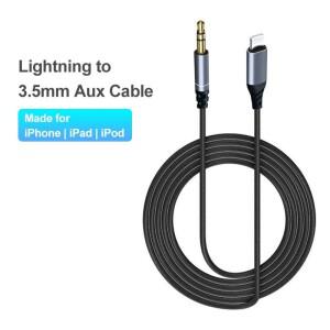 라이트닝 3.5mm 잭 AUX 케이블 8 핀 헤드폰 어댑터 오디오 커넥터 스플리터 아이폰 호환 자동차 스피커용